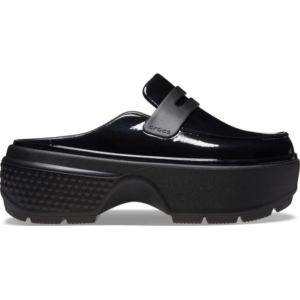image:imageCrocs UnisexAdult Stomp LoafersHigh Shine Black