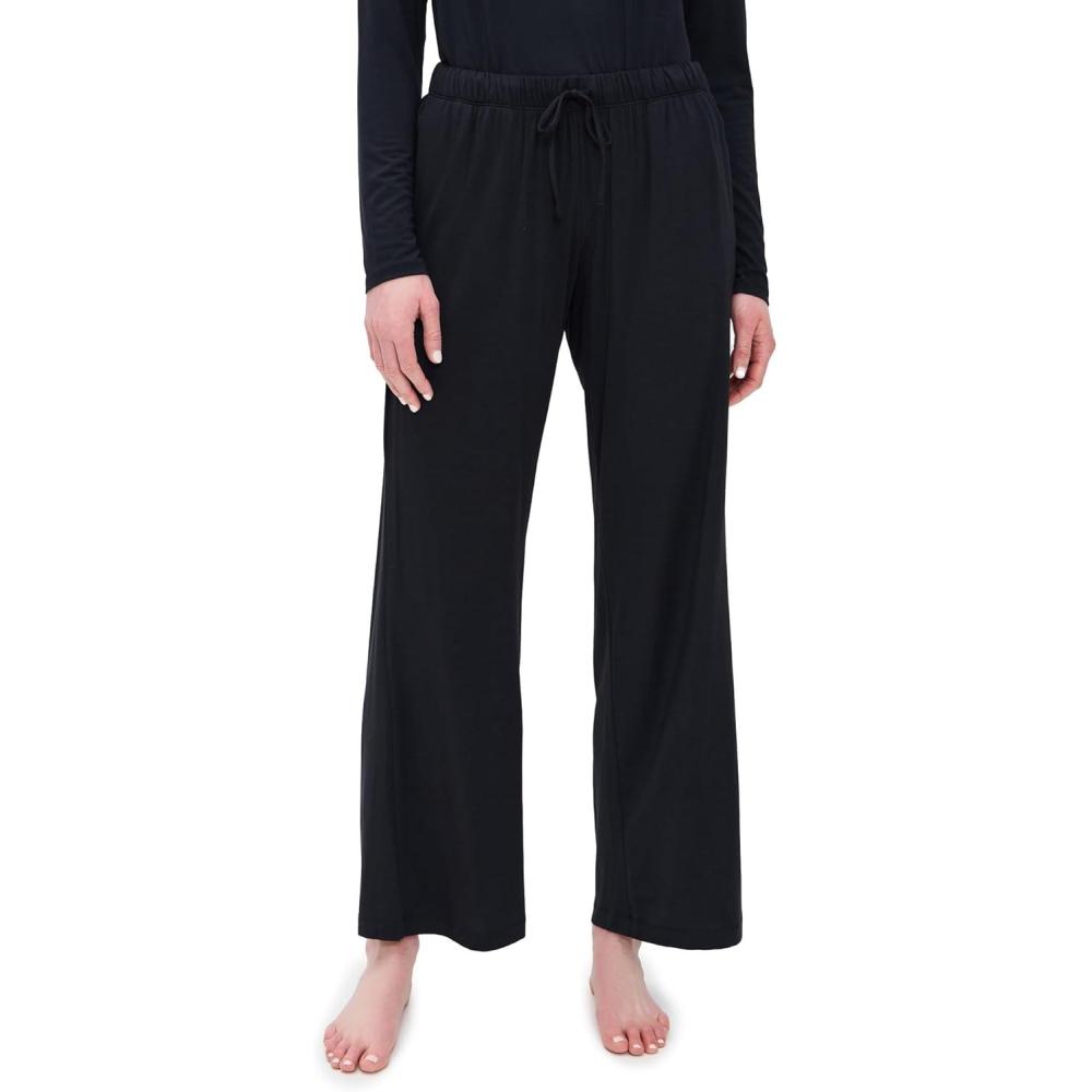image:imageEberjey Womens Gisele Everyday Straight Leg PantsBlack