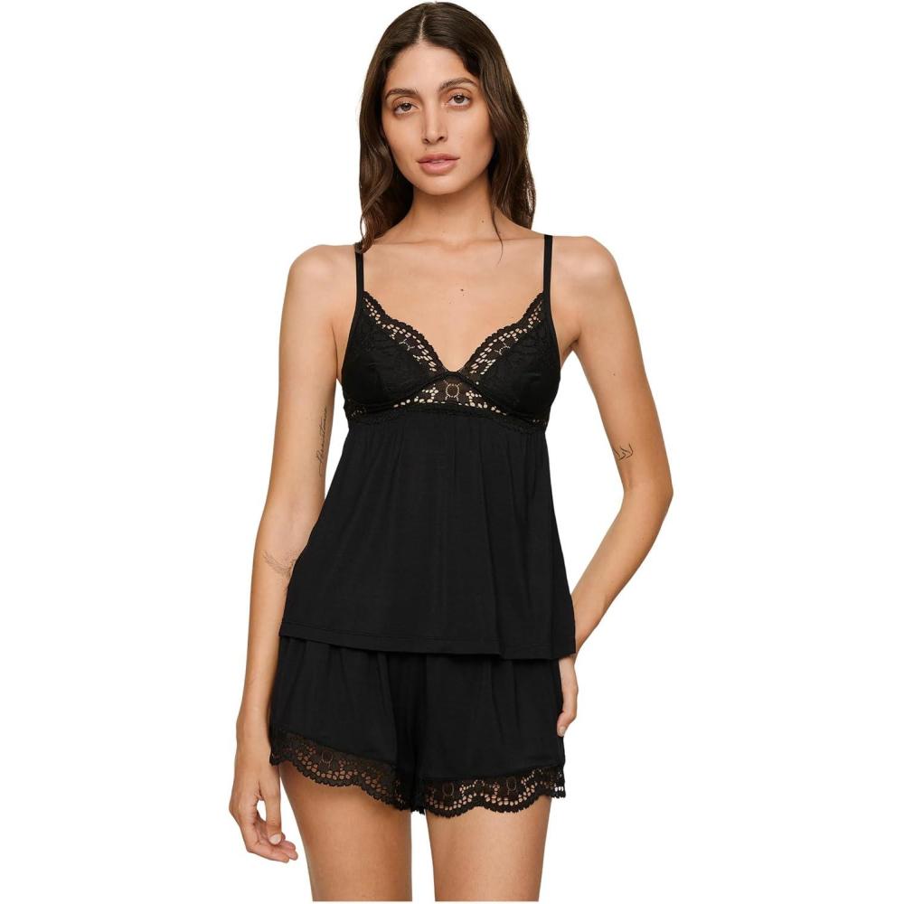 image:imageEberjey womens Beatrix Cami ampamp Shorts Pj SetBlack