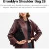 Coach Brooklyn Shoulder Bag 28(Black Suede)