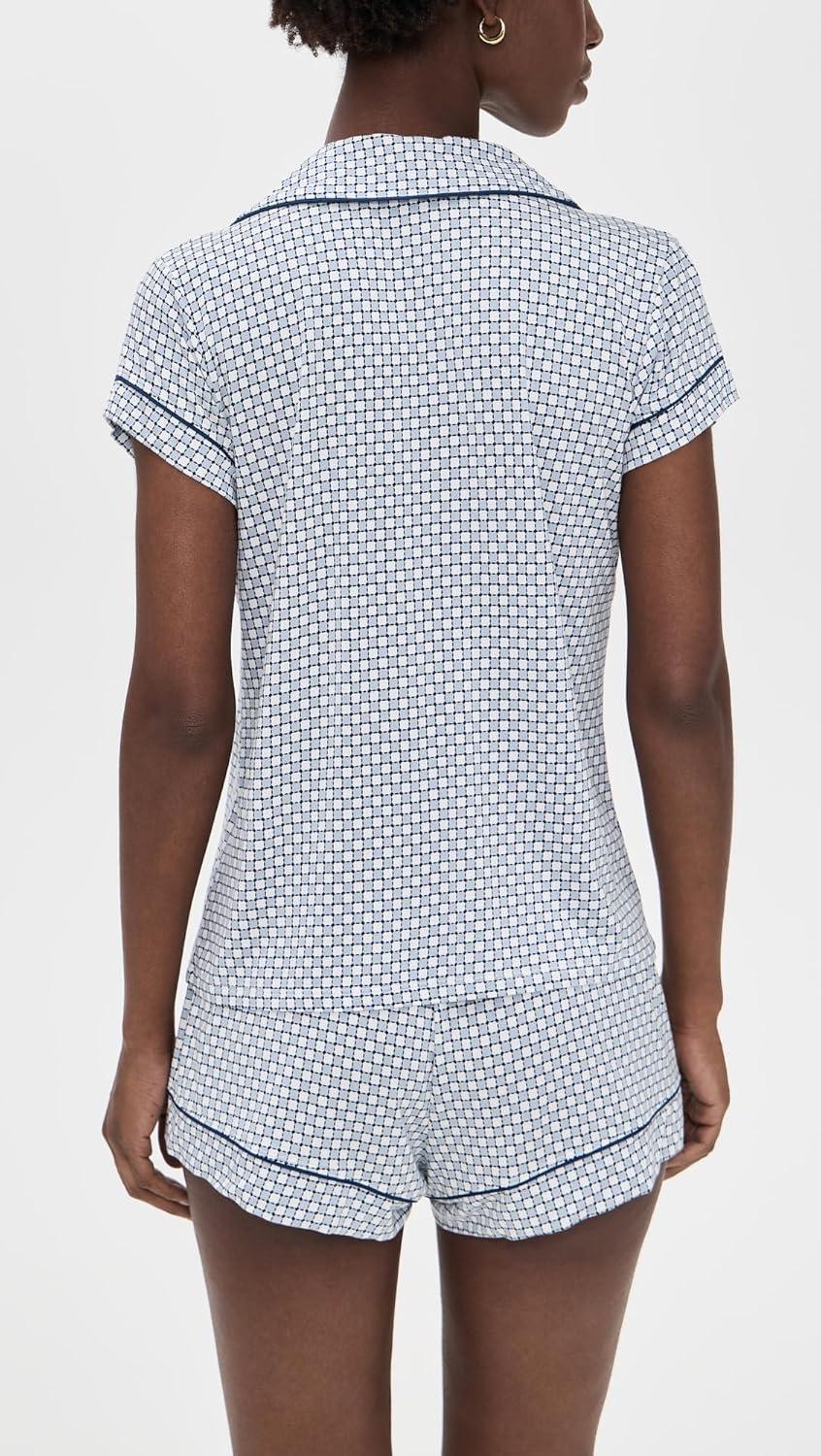 image:imageEberjey Gisele Relaxed Short PJ SetGeosphere Grey DawnNavy