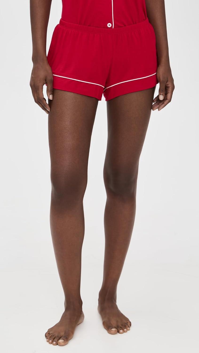 image:imageEberjey Gisele Relaxed Short PJ SetHolly RedIvory