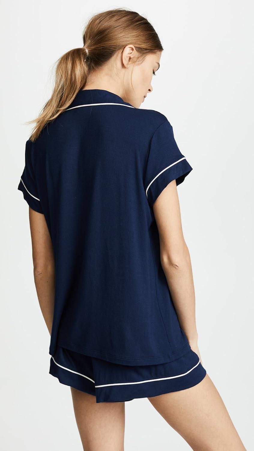 image:imageEberjey Gisele Relaxed Short PJ SetNavyIvory