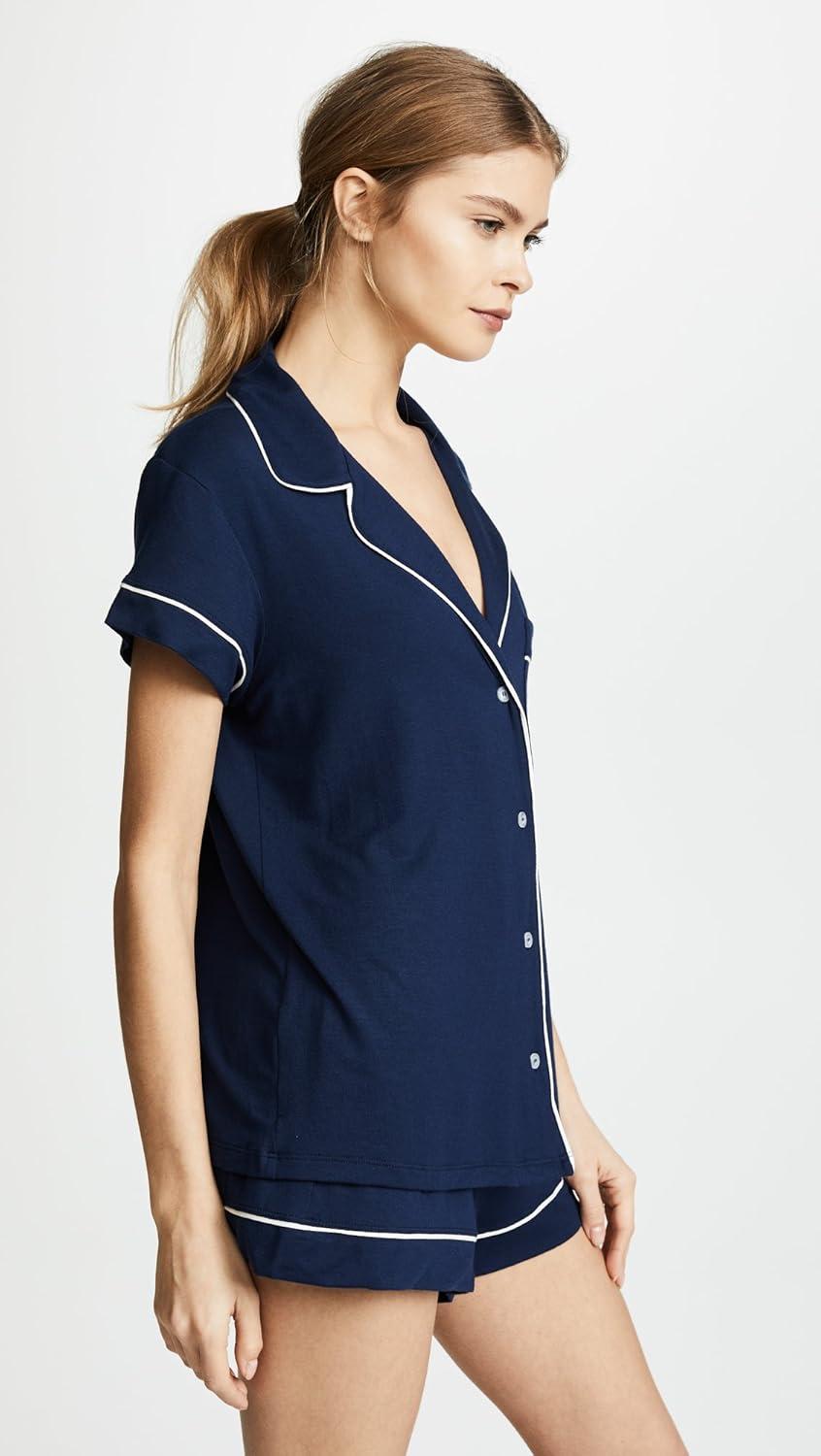 image:imageEberjey Gisele Relaxed Short PJ SetNavyIvory