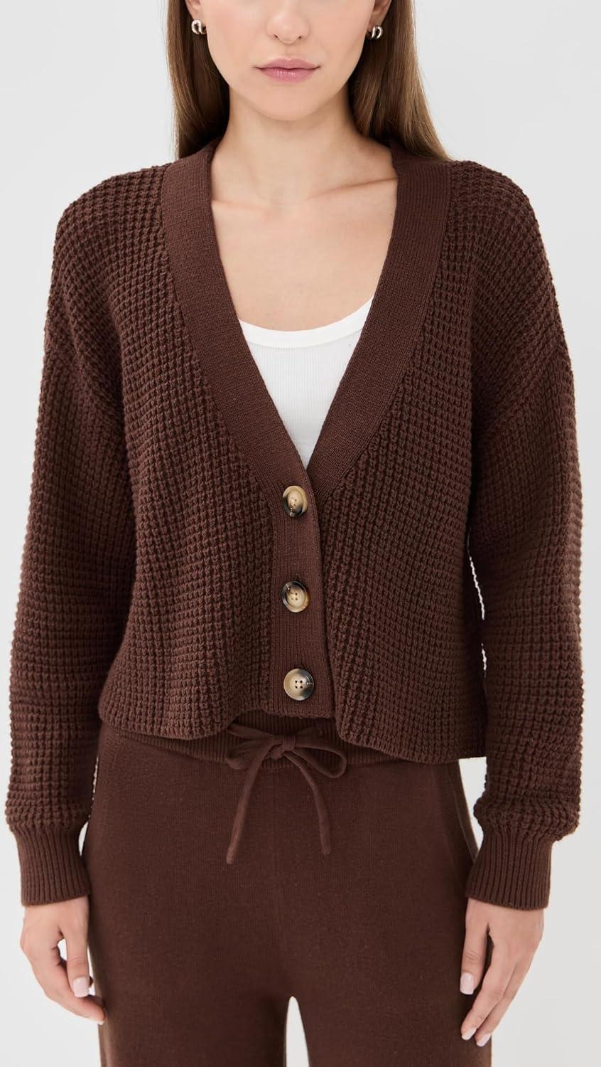 image:imageEberjey Womens The Cropped CardiganChocolate