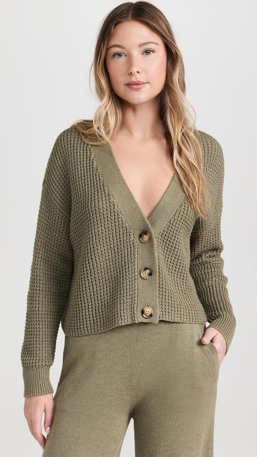 image:imageEberjey Womens The Cropped CardiganMoss