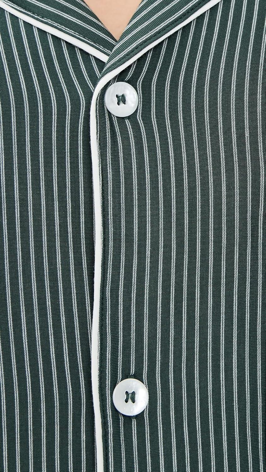 image:imageEberjey mens William Printed Pj SetDuo Stripe PineIvory