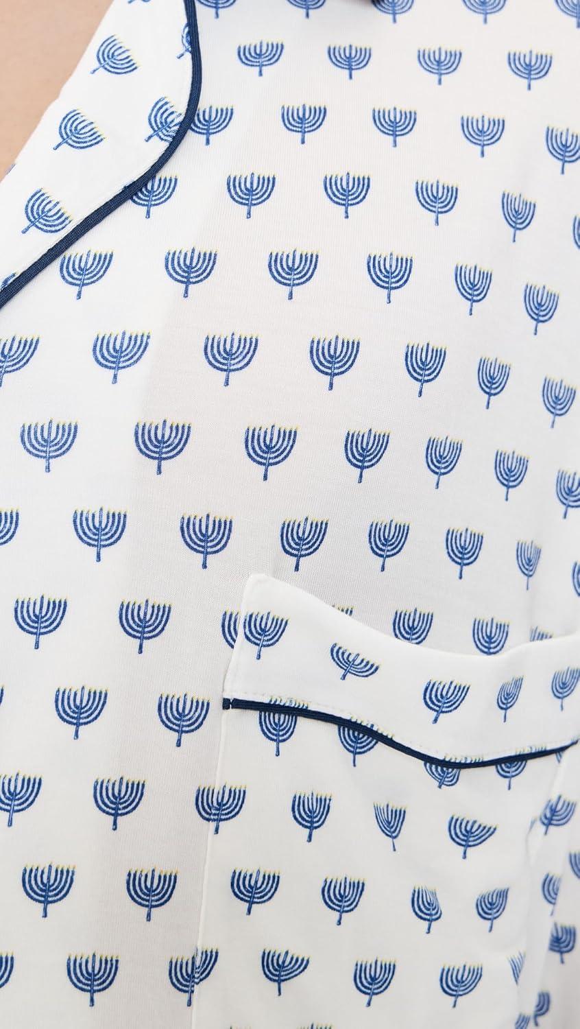 image:imageEberjey mens William Printed Pj SetHannukah Glow Nouvean NavyNy