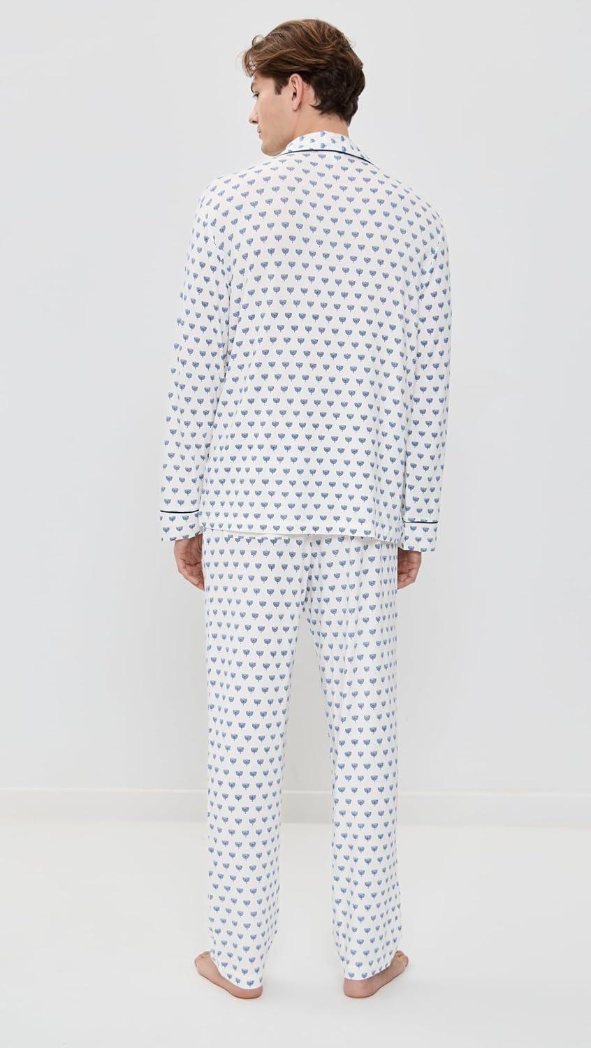 image:imageEberjey mens William Printed Pj SetHannukah Glow Nouvean NavyNy