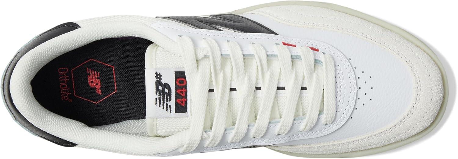image:imageNew Balance Unisex 440 v2 Skate Shoe WhiteBlack 11 US Men