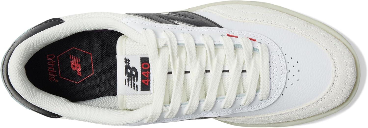 image:imageNew Balance Unisex 440 v2 Skate Shoe WhiteBlack 11 US Men