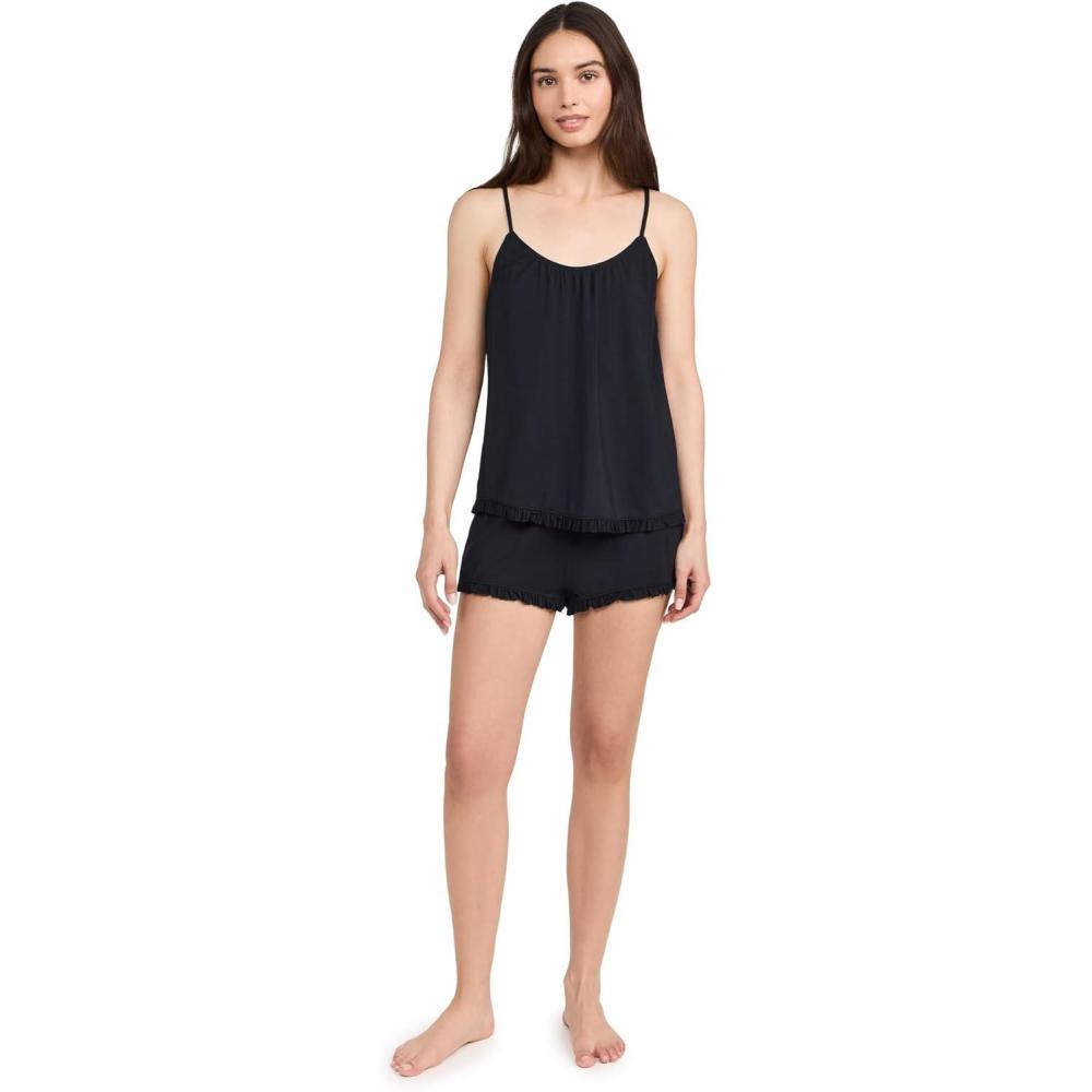 image:imageEberjey Womens Gisele Tencel Modal Cami ampamp Short Pajama SetBlack