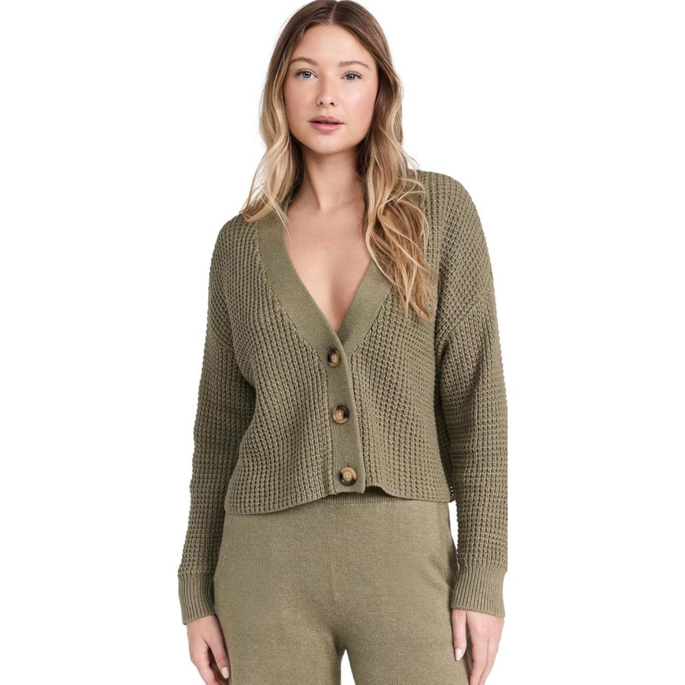 image:imageEberjey Womens The Cropped CardiganMoss