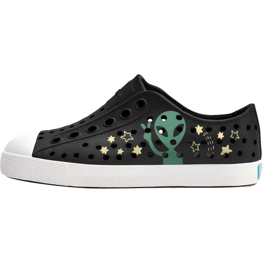 image:imageNative Shoes Kids Unisex Jefferson Sugarlite Block Little KidJiffy BlackShell WhitePeace Alien Block