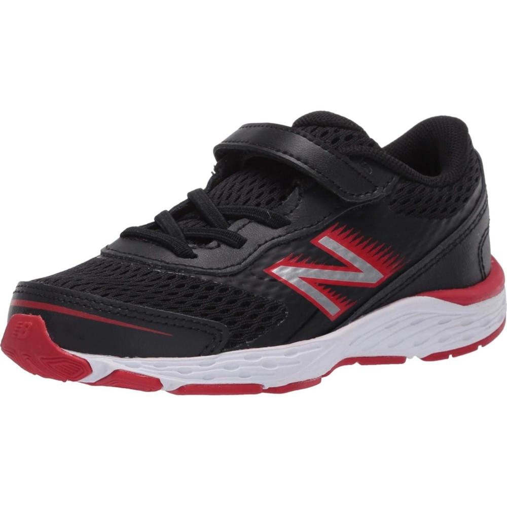 image:imageNew Balance Kids 680 V6 Hook and Loop Running ShoeBlackTeam Red