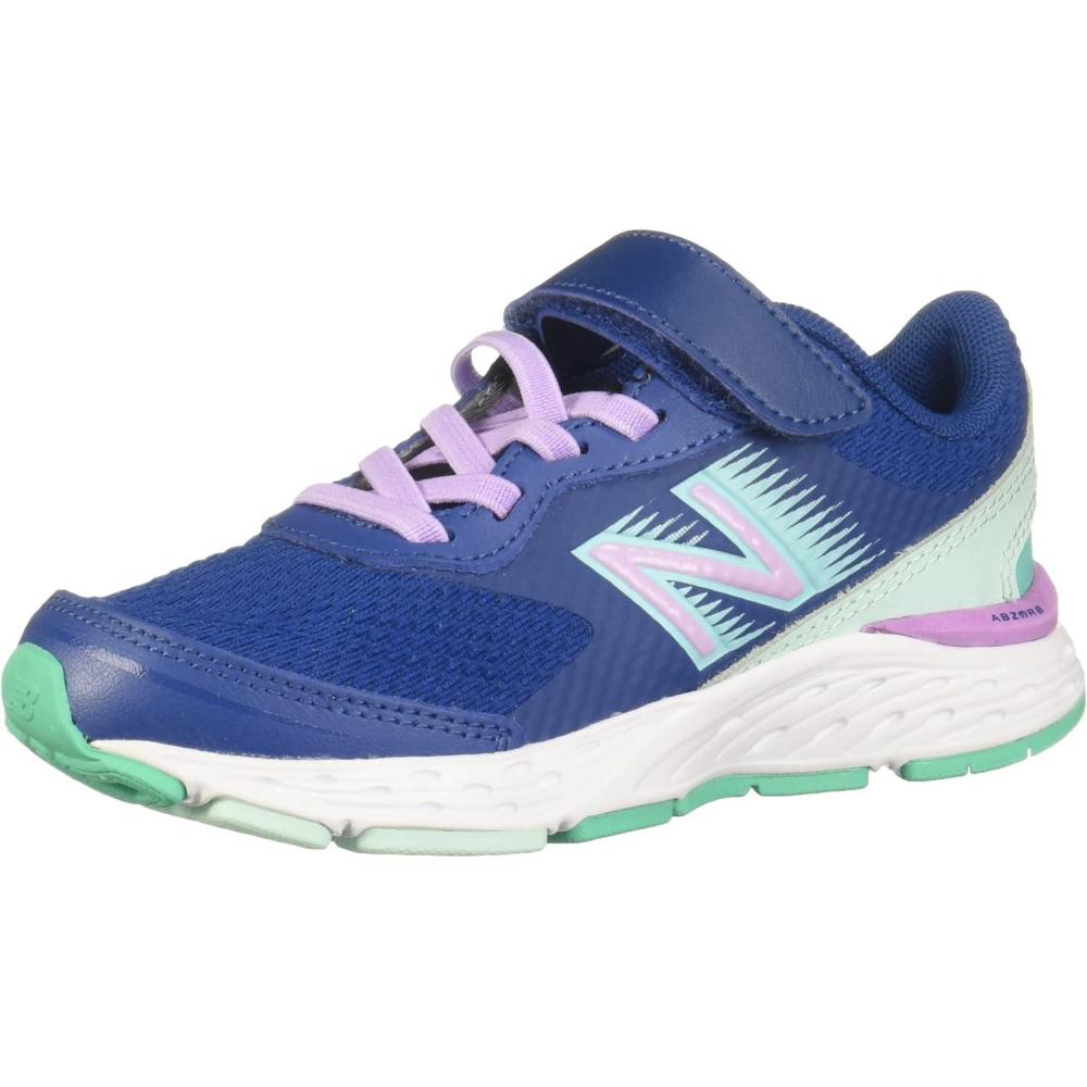image:imageNew Balance Kids 680 V6 Hook and Loop Running ShoeCaptain BlueDark Violet GloWhite Mint