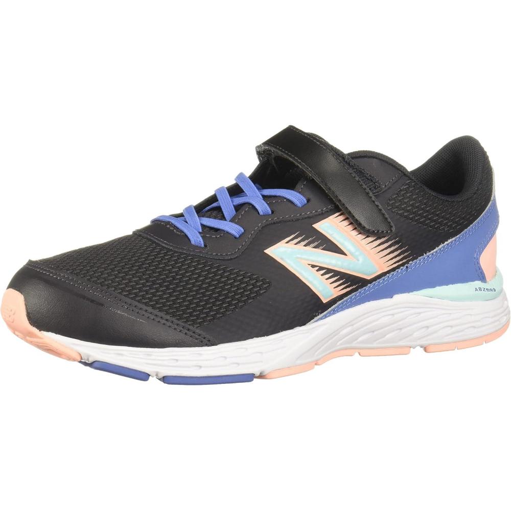 image:imageNew Balance Kids 680 V6 Hook and Loop Running ShoeGreyBluePink