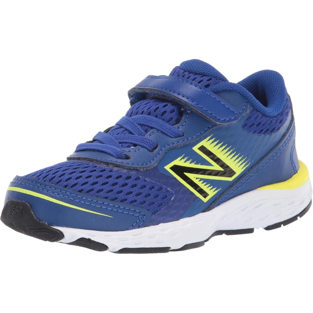 image:imageNew Balance Kids 680 V6 Hook and Loop Running ShoeMarine BlueLemon SlushBlack