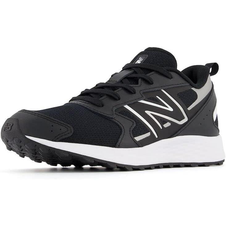 image:imageNew Balance Kids Fresh Foam 650 V1 Laceup Running ShoeBlackMetallic SilverWhite