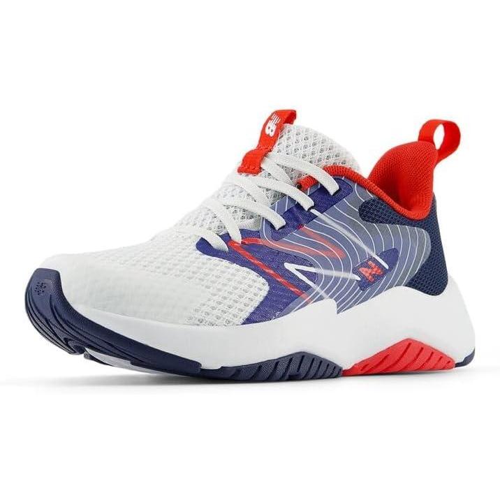 image:imageNew Balance unisexchild Rave Run V2 LaceupTeam RoyalWhiteTrue Red