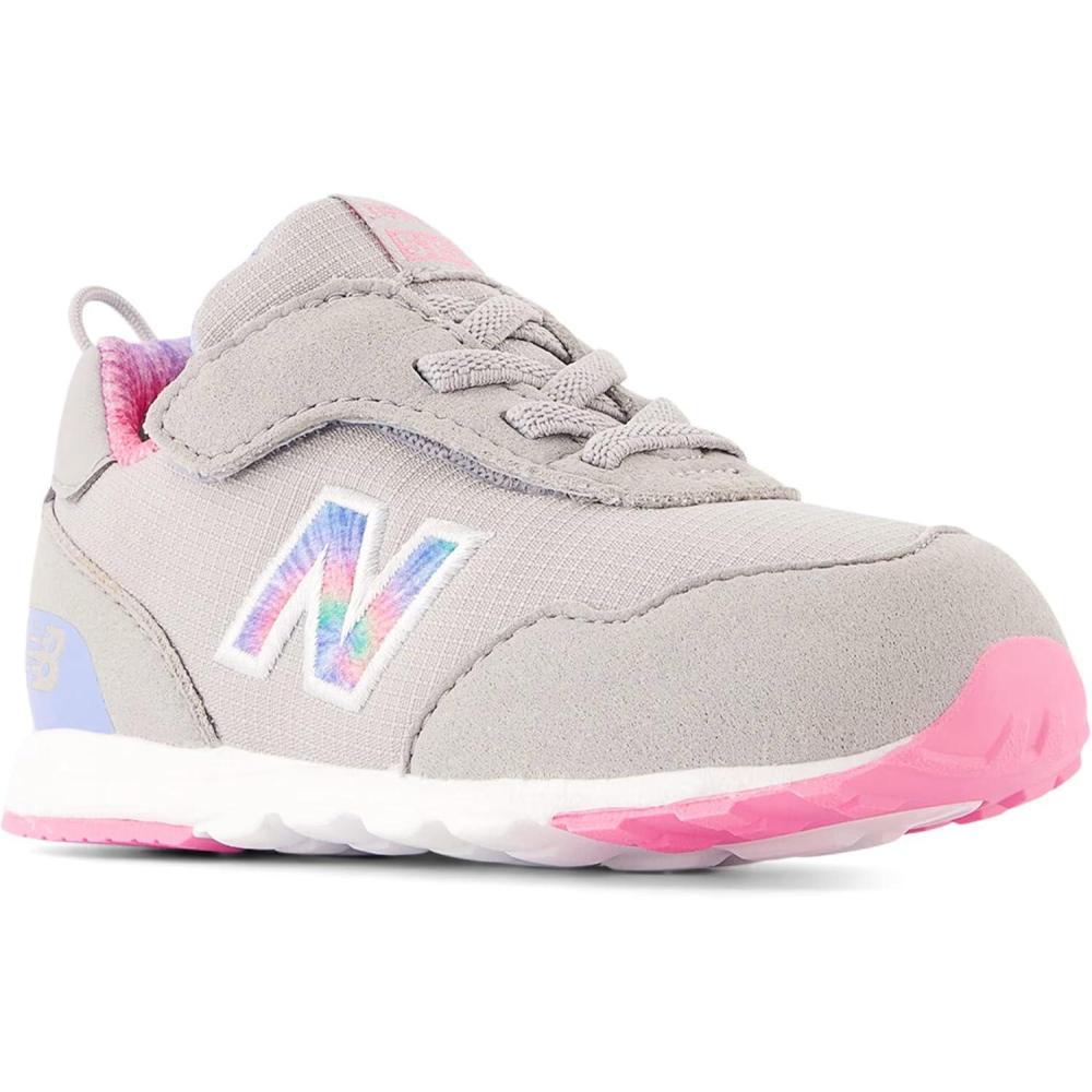 image:imageNew Balance Baby 515 V1 Hook ampamp Loop SneakersRain CloudSignal PinkElectric Sky