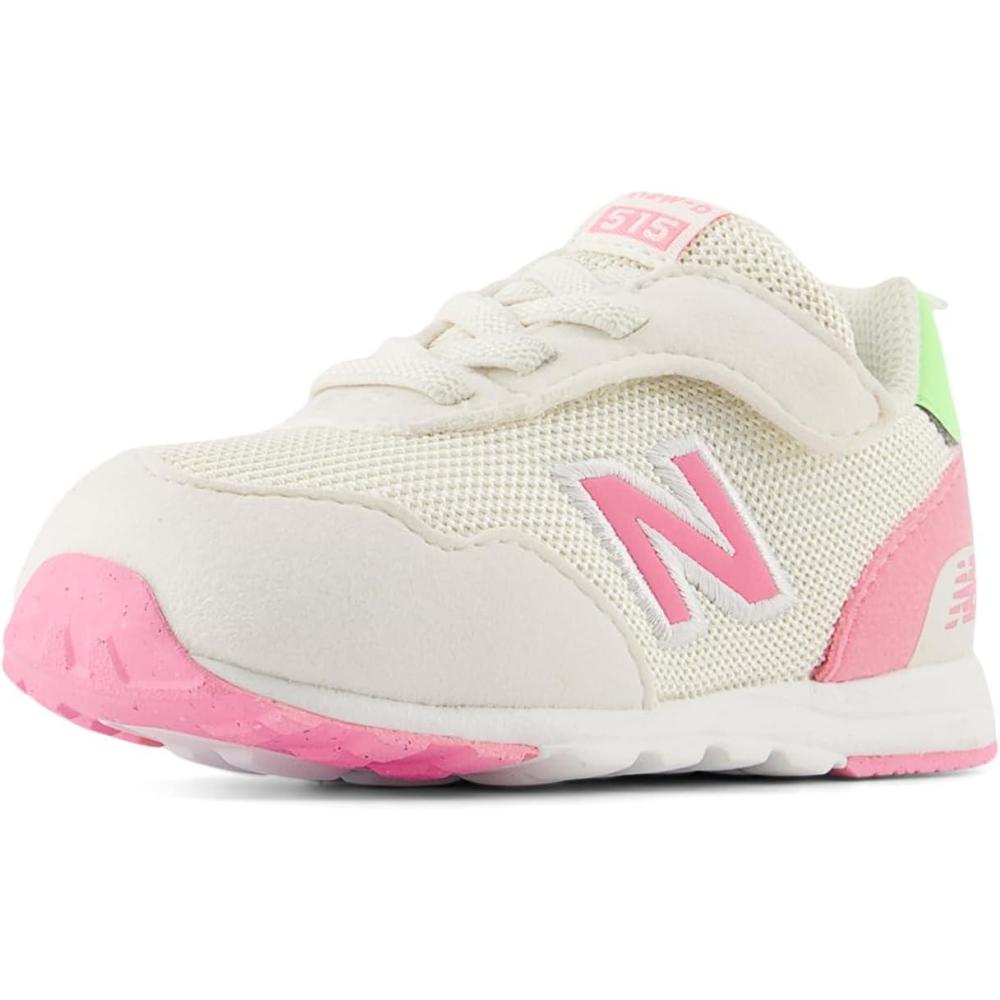 image:imageNew Balance Baby 515 V1 Hook ampamp Loop SneakersSea SaltSignal Pink