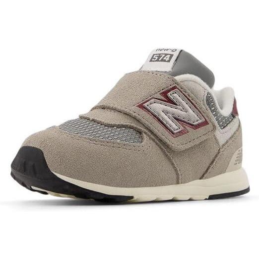 image:imageNew Balance Baby Boys 574 Newb HookandLoop SneakersArid StoneMonarch Burgundy