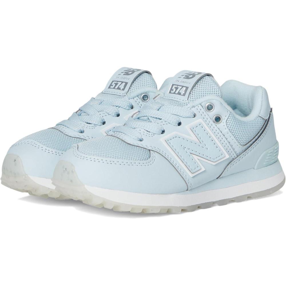 image:imageNew Balance Kids 574 V1 LaceUp SneakersFrosted GlassSilver Metalic
