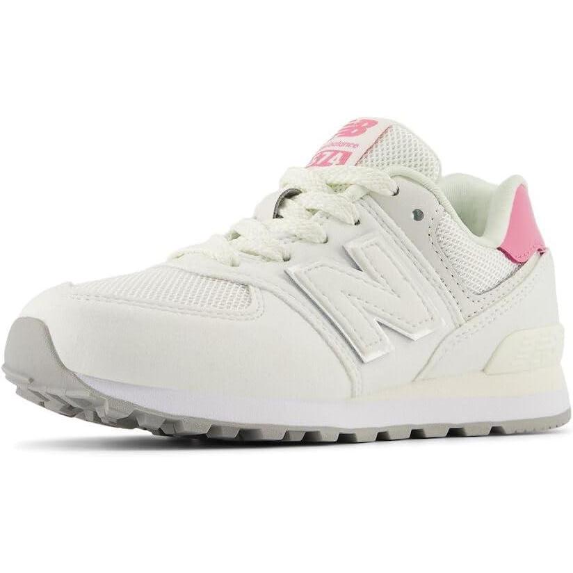image:imageNew Balance Kids 574 V1 LaceUp SneakersSea SaltReal Pink