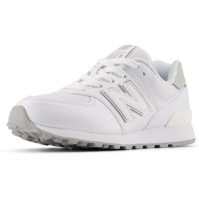 image:imageNew Balance Kids 574 V1 LaceUp SneakersWhiteSilver Metalic