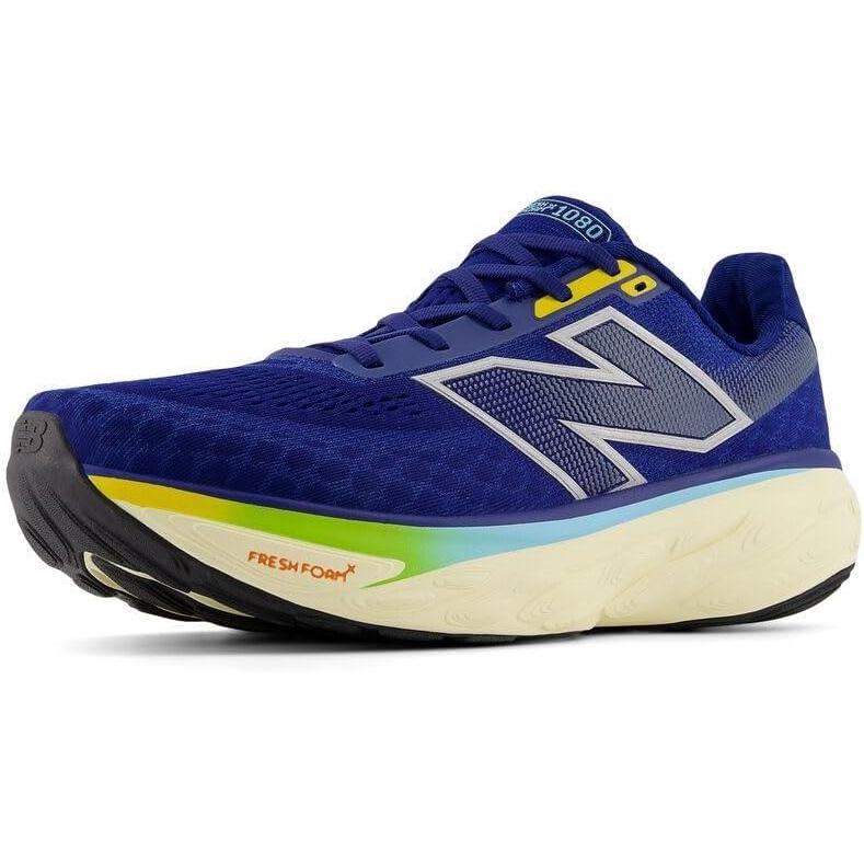 image:imageNew Balance Mens Fresh Foam X 1080 V14 ShoesInkwellSilver MetallicGinger Lemon