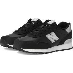 New Balance 515 V1 Lace-up Sneaker, Black, 12.5 US Unisex Little Kid