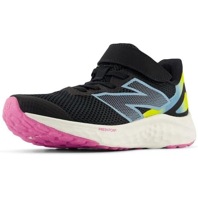 image:imageNew Balance Girls Fresh Foam Arishi V4 Running ShoesBlackReal PinkChrome Blue