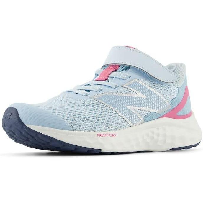 image:imageNew Balance Girls Fresh Foam Arishi V4 Running ShoesQuarry BlueReal PinkChrome Blue
