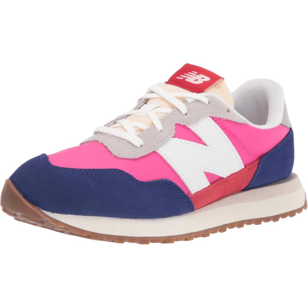 image:imageNew Balance Kids 237 V1 Laceup SneakerBlueExuberant Pink