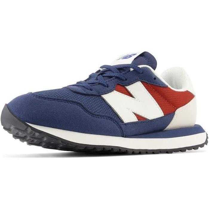 image:imageNew Balance Kids 237 V1 Laceup SneakerNb NavyBrick RedWhite