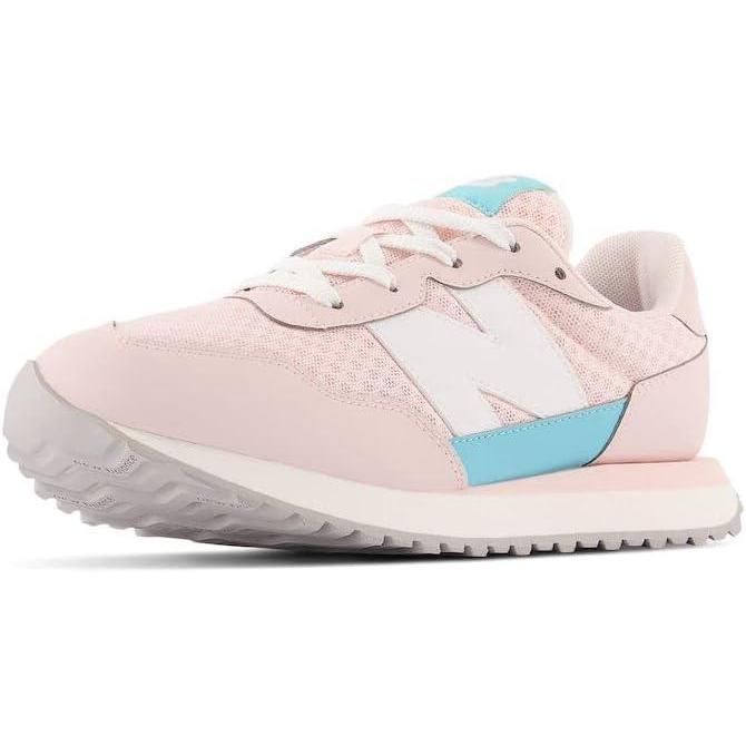 image:imageNew Balance Kids 237 V1 Laceup SneakerShell PinkSea SaltBlue