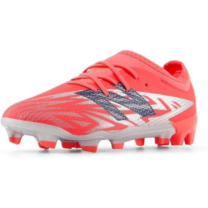 image:imageNew Balance Kids Furon Team Fg V8 Soccer ShoesEnergy RedNb NavyLight Cyclone