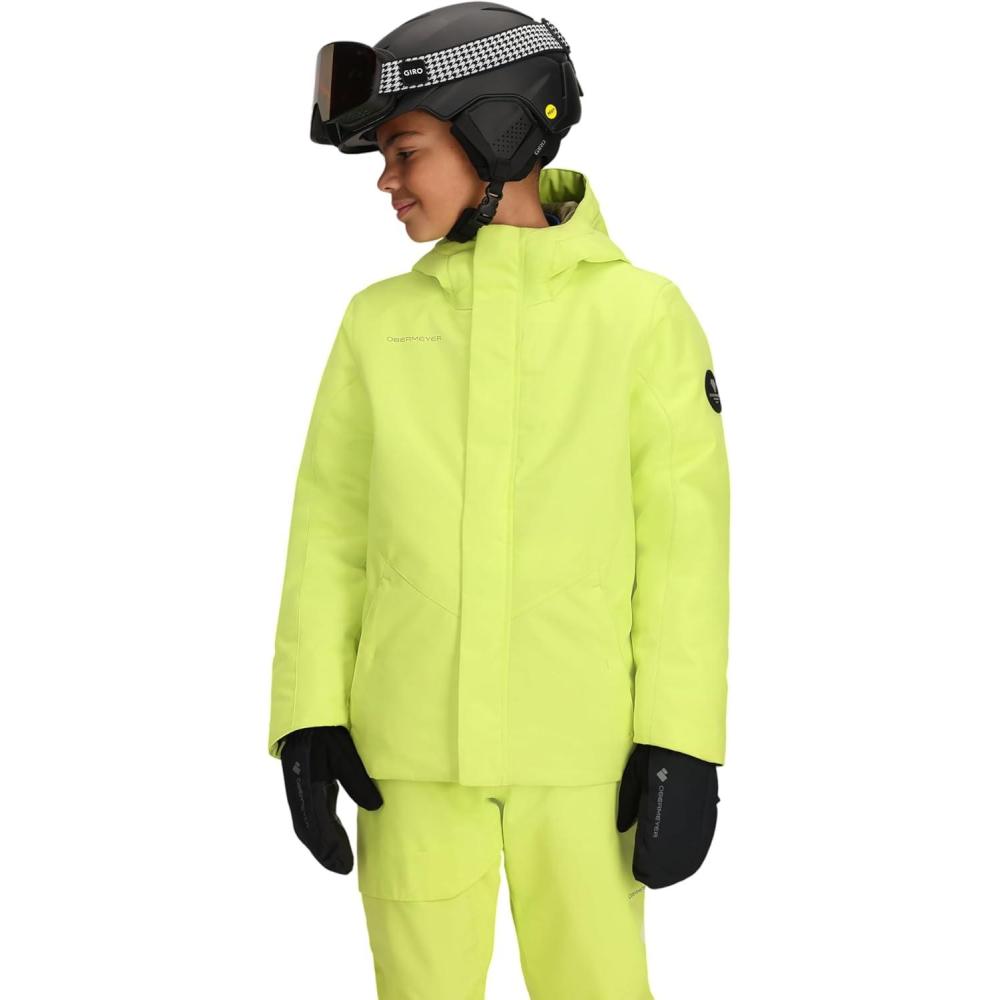 image:imageObermeyer Boys Ryder Ski Jacket Insulated and Waterproof Breathable for Skiing and SnowboardYellow Chameleon