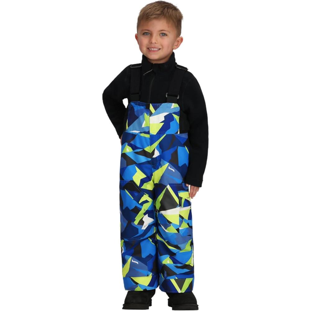 image:imageObermeyer Boys Volt Print Snow Bib Pants Insulated and Waterproof with Kids IGrow SystemBlue Lime Green Kaslope