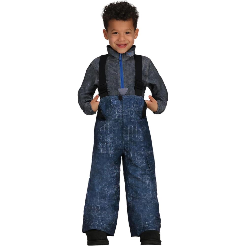 image:imageObermeyer Boys Volt Print Snow Bib Pants Insulated and Waterproof with Kids IGrow SystemBlue Grey Rippin