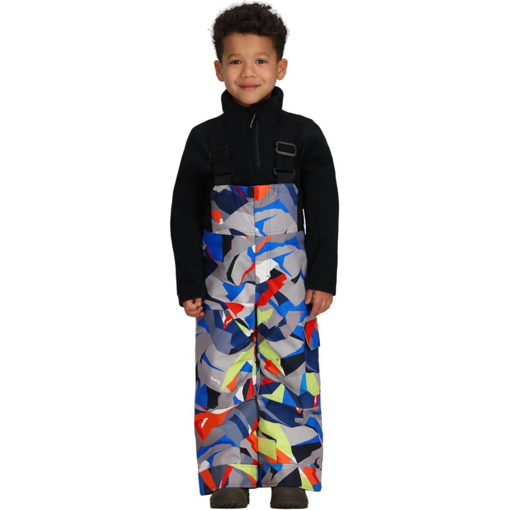 image:imageObermeyer Boys Volt Print Snow Bib Pants Insulated and Waterproof with Kids IGrow SystemGrey Blue Kaleidoslope