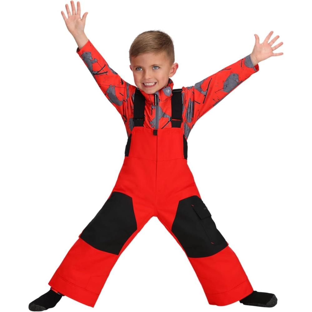 image:imageObermeyer Boys Volt Snow Bib Pants Insulated and Waterproof with Kids IGrow SystemRed