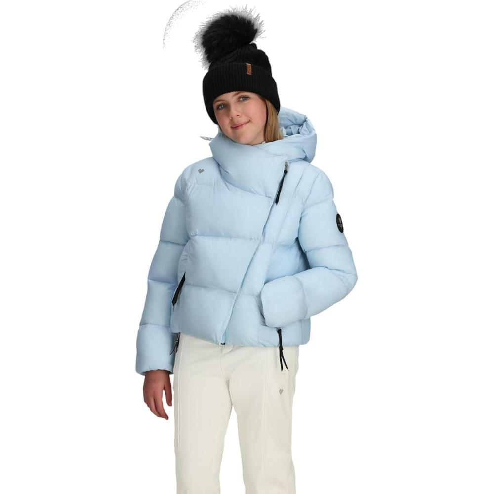 image:imageObermeyer Girls Isla Ski Jacket Insulated and Waterproof with Extended Wear SystemBlue Iceberg