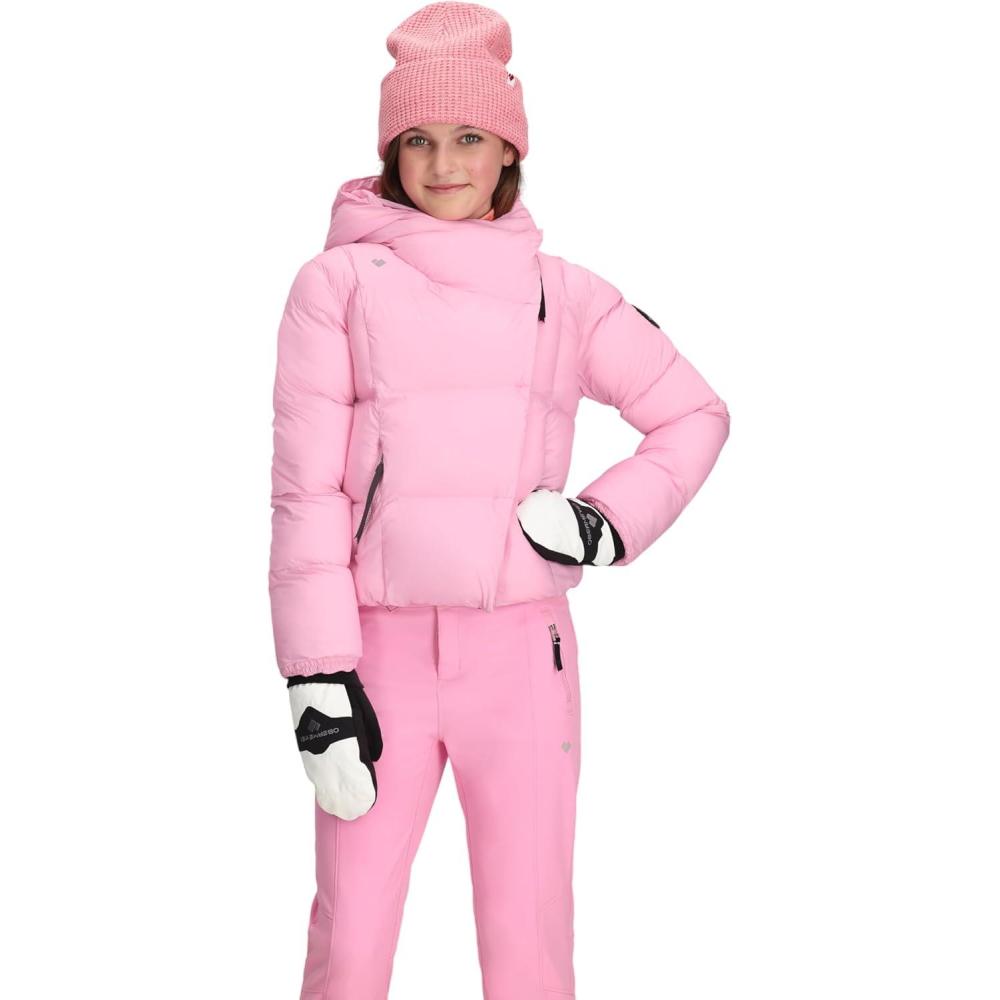 image:imageObermeyer Girls Isla Ski Jacket Insulated and Waterproof with Extended Wear SystemPink Ballet