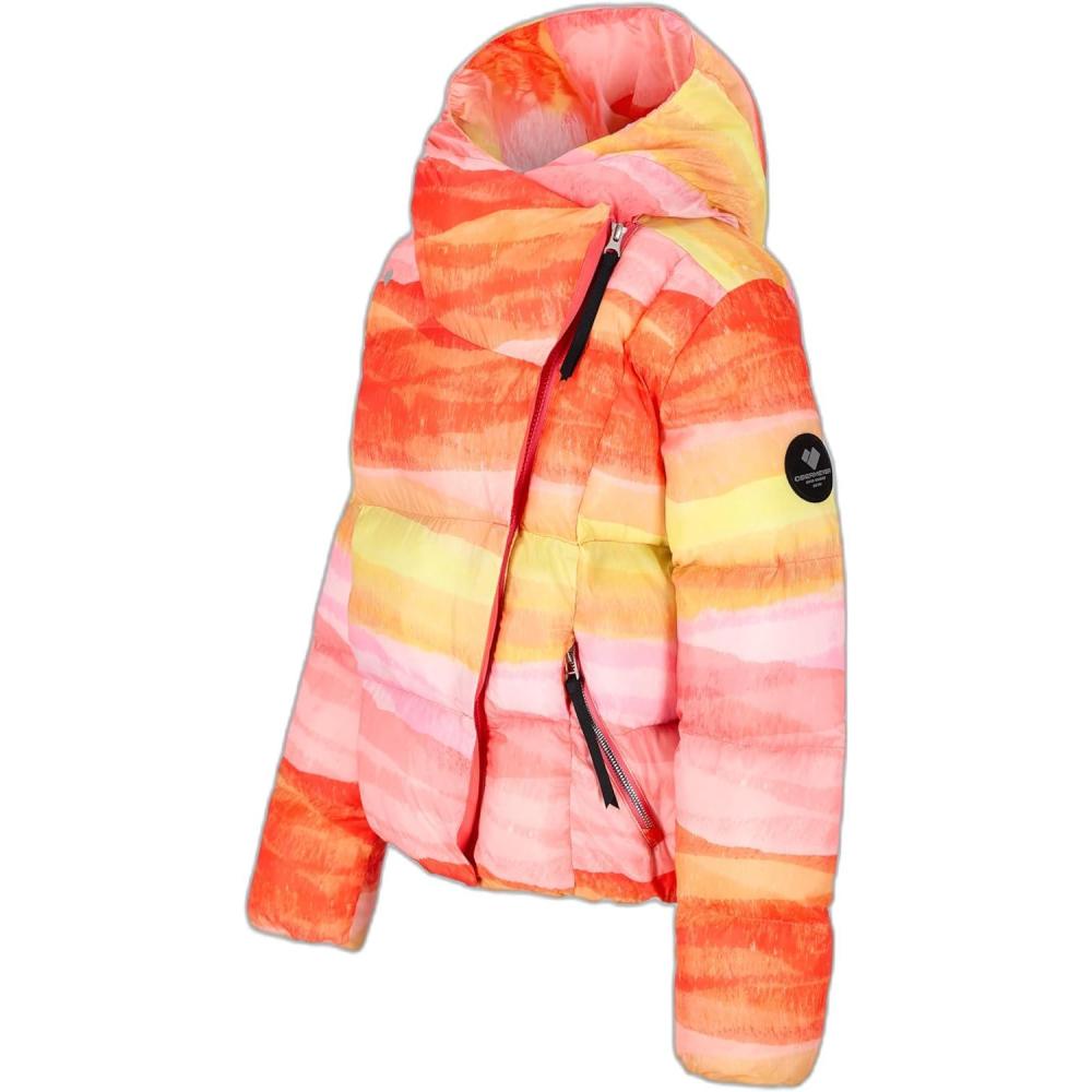 image:imageObermeyer Girls Isla Ski Jacket Insulated and Waterproof with Extended Wear SystemPink Mountain Sunrise