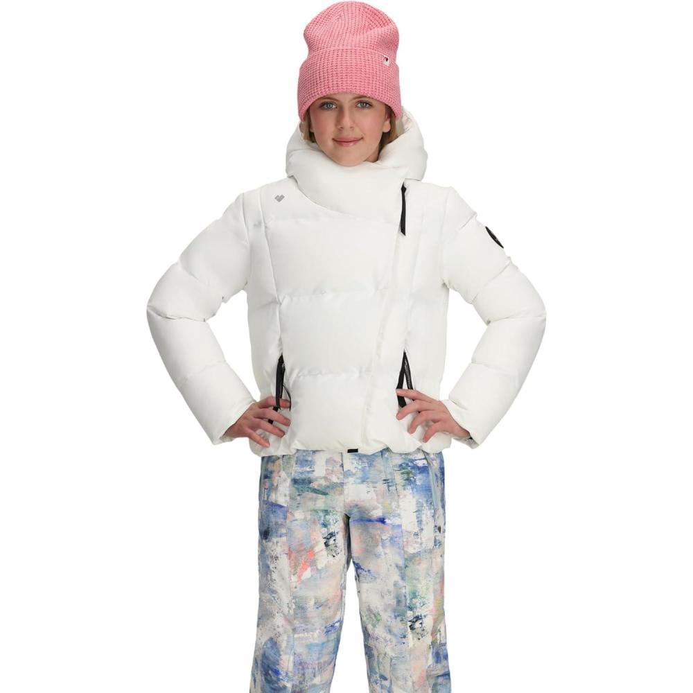 image:imageObermeyer Girls Isla Ski Jacket Insulated and Waterproof with Extended Wear SystemWhite