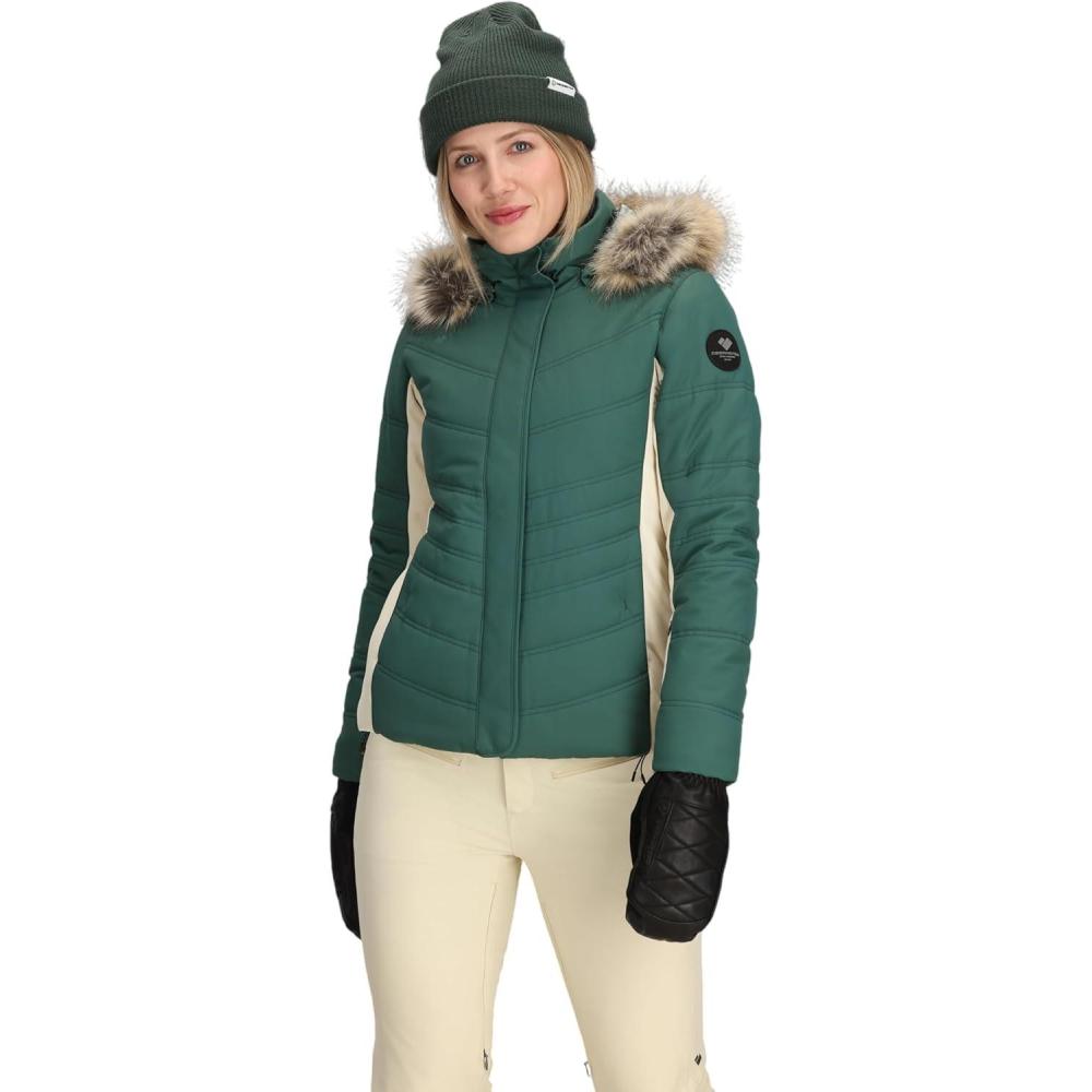 image:imageObermeyer Womens Tuscany II Winter Jacket Insulated and Waterproof Breathable for Snow and SkiGreen Ivy