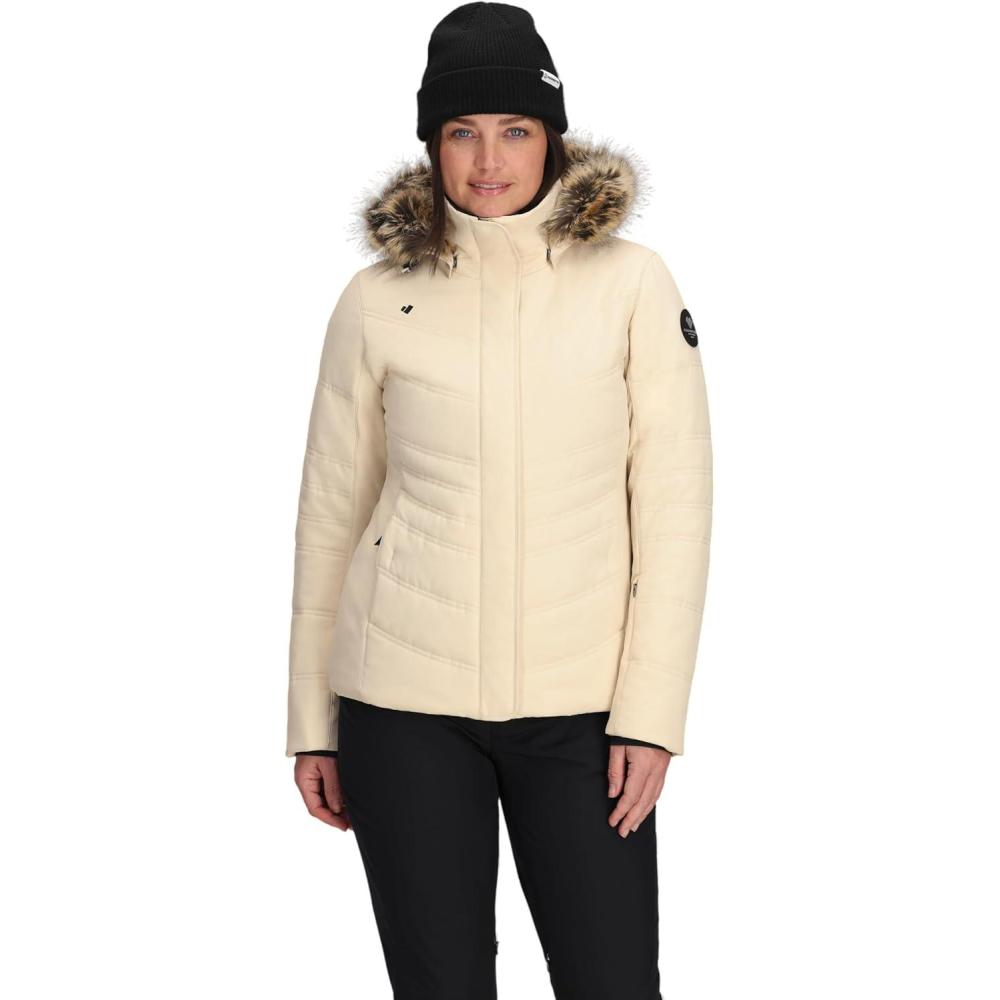 image:imageObermeyer Womens Tuscany II Winter Jacket Insulated and Waterproof Breathable for Snow and SkiIvory Bone