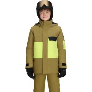Obermeyer Boys Axel Ski Jacket, Waterproof Breathable, Insulated with 2-way Stretch, Extended Wear System(Green Smokey Olive)